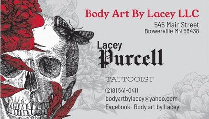 Body Art by Lacy business card